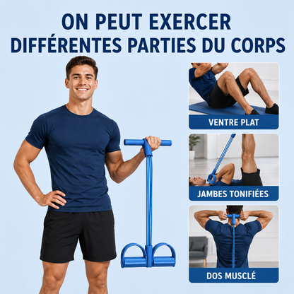 Appareil Fitness 2-en-1 avec Élastiques | Renforcement Musculaire à Domicile – Magicloo