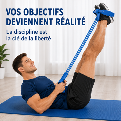 Appareil Fitness 2-en-1 avec Élastiques | Renforcement Musculaire à Domicile – Magicloo