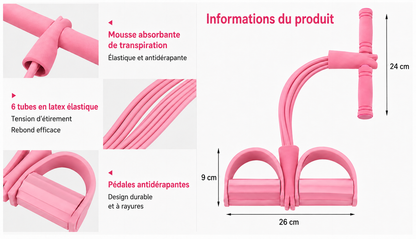 Appareil Fitness 2-en-1 avec Élastiques | Renforcement Musculaire à Domicile – Magicloo